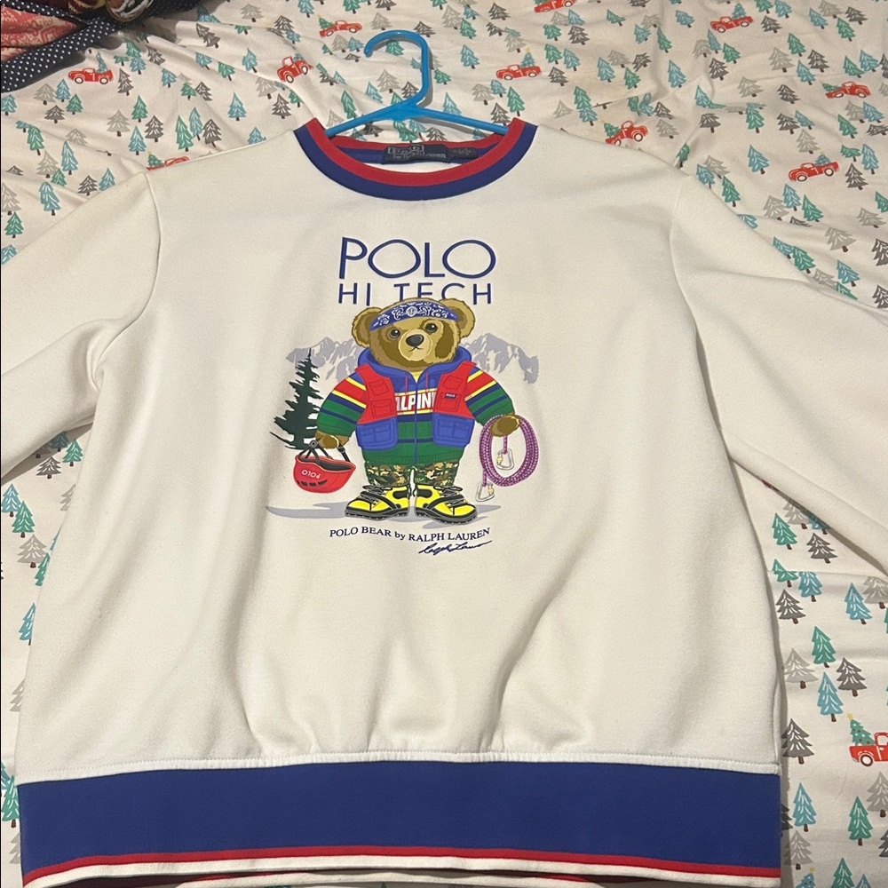 Polo by Ralph Lauren Kids White Sweatshirt with Bear Graphic